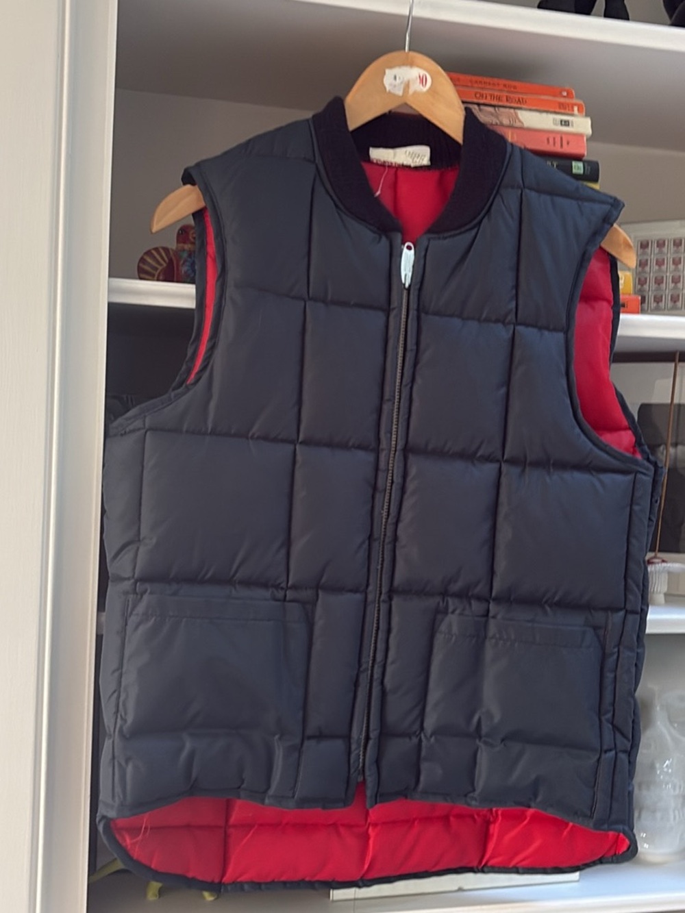 Vintage Talon men’s medium navy and red vest